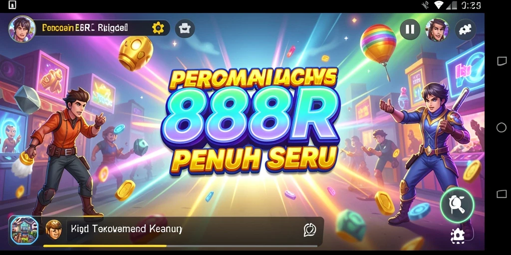 Tangkapan layar utama 888R menampilkan aksi gameplay seru dan dinamis.