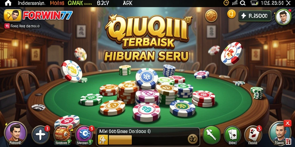 Tampilan menarik saat bermain QiuQiu di FORWIN77.