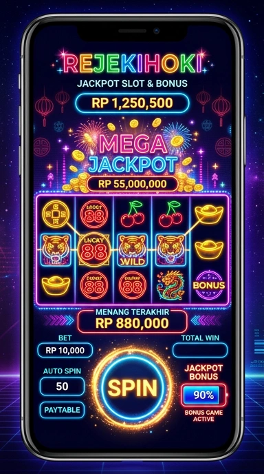 Tampilan utama aplikasi rejekihoki yang mudah dinavigasi.